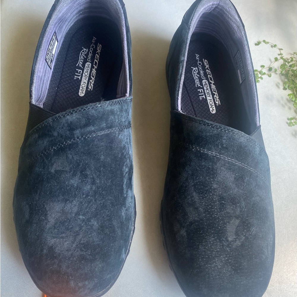 Skechers Women’s Dark Blueish Gray Slip-On Loafers Shoes